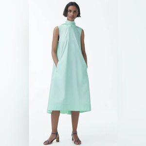 COS mint green organic cotton a-line dress